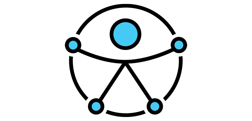Erişilebilirlik kişi simgesi, mavi zemin üzerinde ayakta duran sade bir insan figürüdür; beyaz, temiz ve yüksek kontrastlı çizgilerden oluşur.