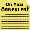 Önyazı Örnekleri